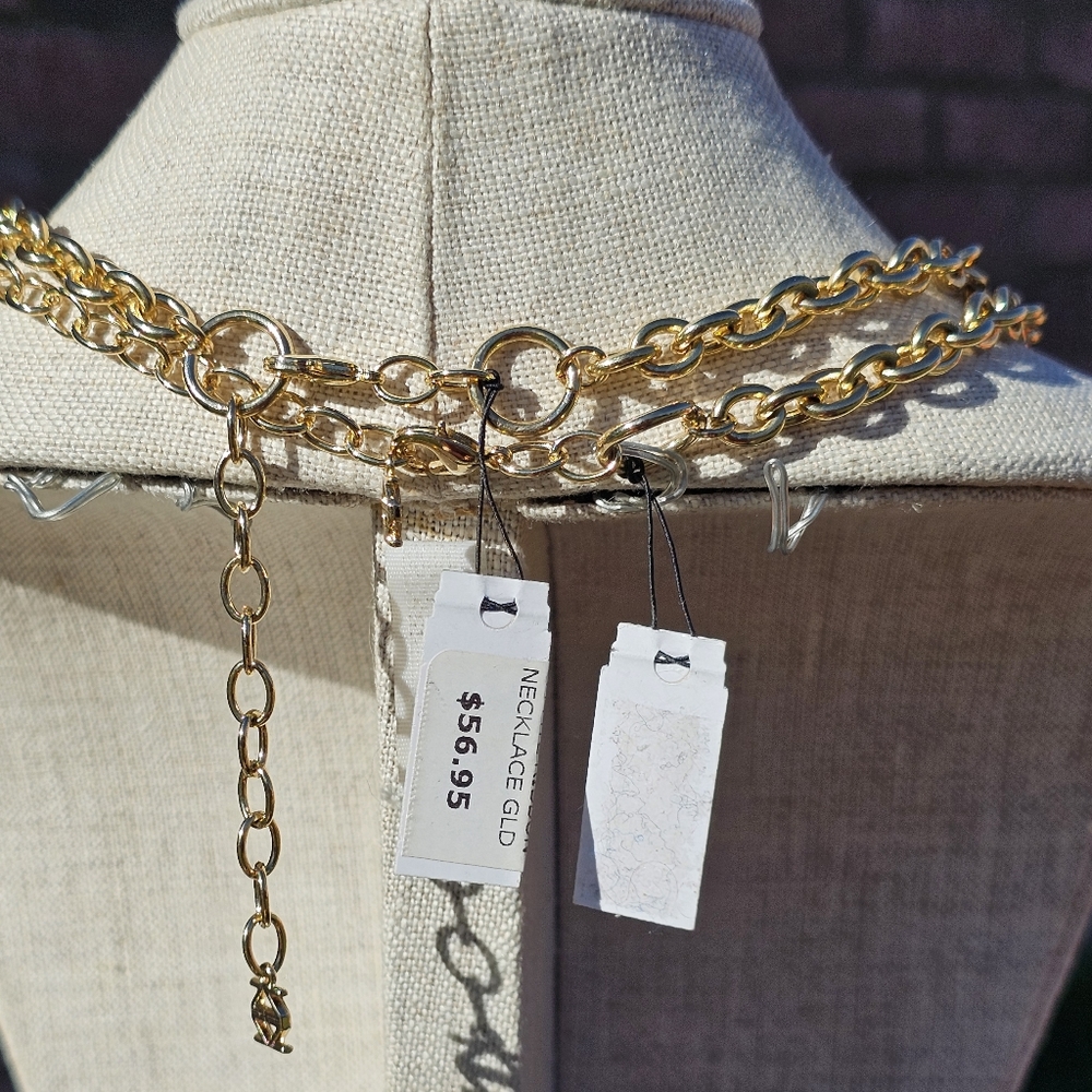 NWT 2 Zenzii gold chain necklaces - Picture 3 of 5